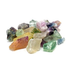 Multicolor Fluorite Rough Natural Sparkling Gemstone Crystal Mineral Cabochon Raw Stone Specimens - China (30PCS)