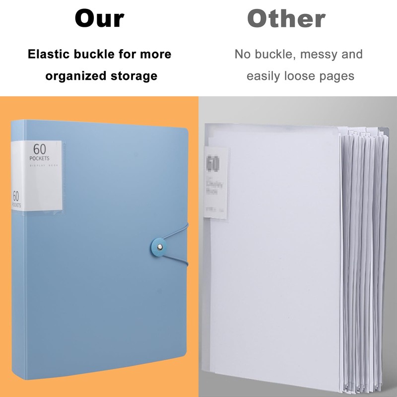 A4 Display Book 60 Pockets, Display Folders A4 with Pockets,