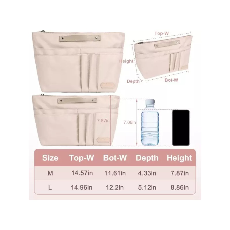 Longchamp 롱샹 르 플리지 미디엄용 키파틴 지갑 정리함 삽입물 지퍼와