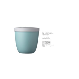 Mepal Snackpot Ellipse, Practical Container for Storing and Transporting Food, Freezer and Dishwasher Safe, 500 ml, Lemon Lime