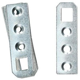 KOTARBAU Cabinet Hanger 50 x 15 x 1.0 mm Various Shapes Cabinet Hanging Furniture Hanger Bed Fitting Galvanised Furniture Hanger Silver Flat Connector (25)