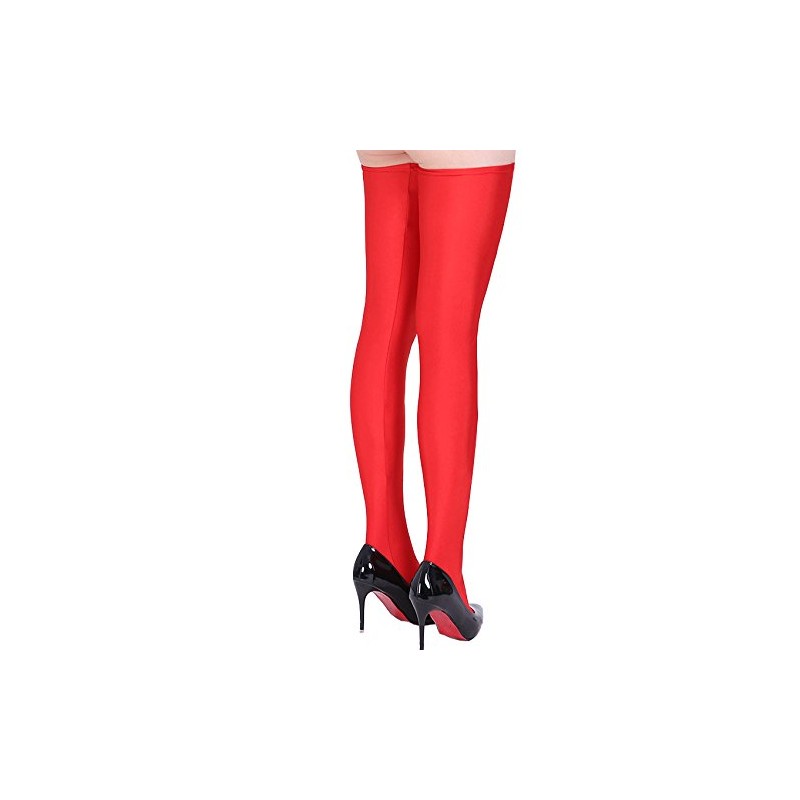 OMOSIROKURABU Smooth Knit Long Tights (KN04), red