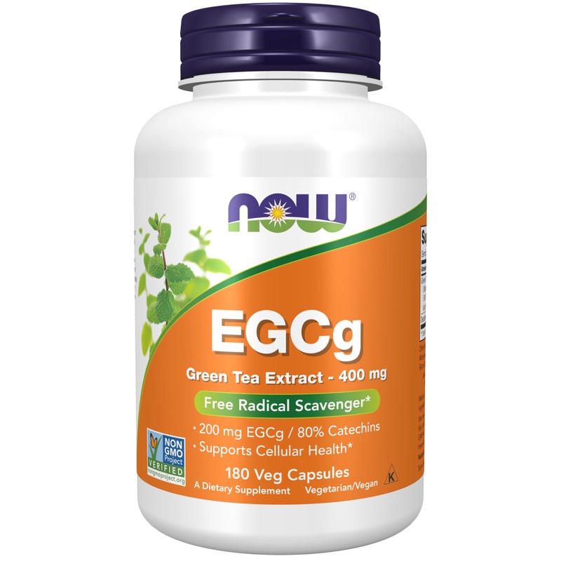 NOW EGCg Green Tea Extract 400 mg,180 Veg Capsules