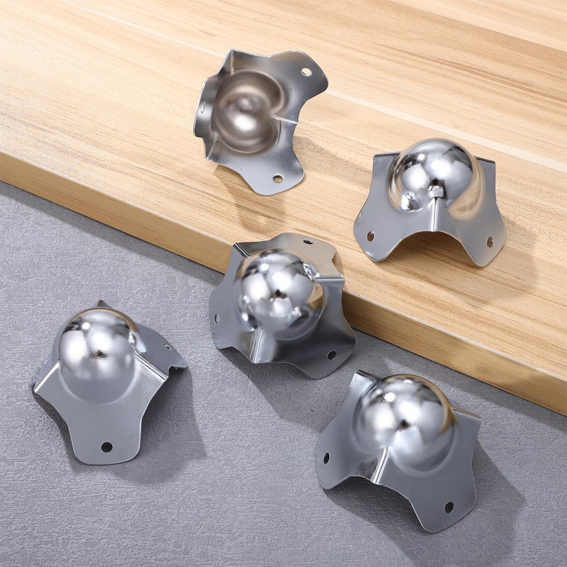 Wakauto 8 Pieces Ball Corner Edge Protector,Metal Furniture Flight Case