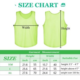 TopTie 12-Pack Scrimmage Vests, Kids & Adult Practice Jerseys, Breathable Mesh Pinnies for Basketball, Soccer & Sports-Red6+Blue6-L