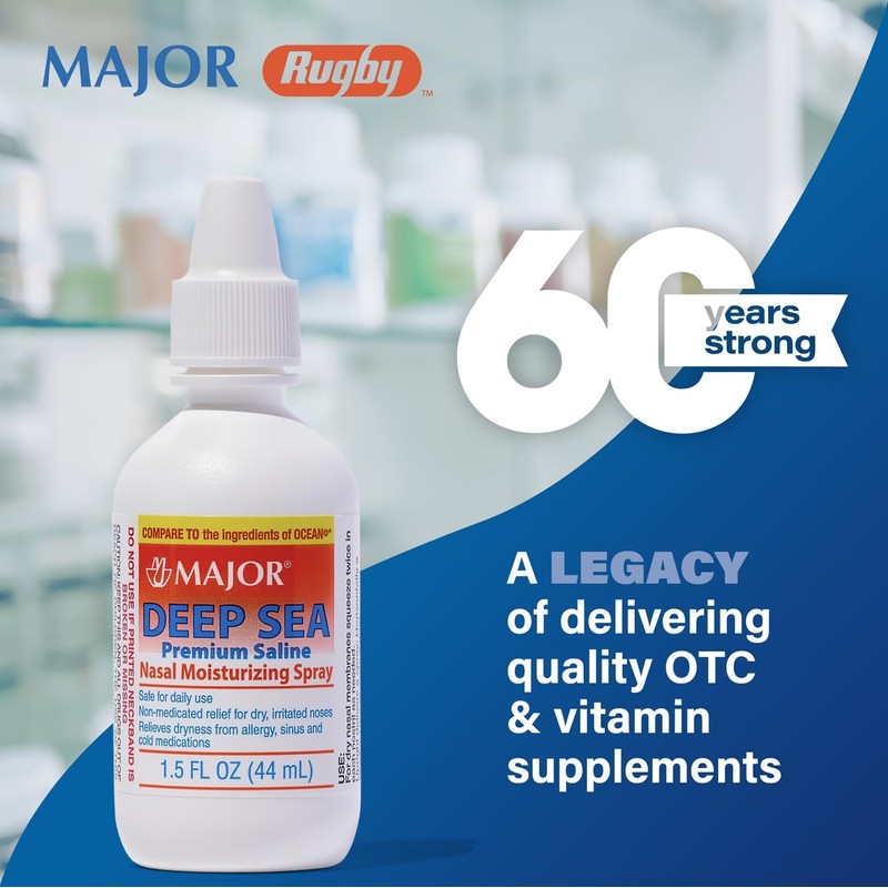 Major Deep Sea Premium Saline - Nasal Moisturizing Spray for