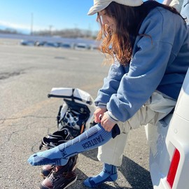 TaoTech Snowboard Socks, Ski Socks, Outdoor Sports, Climbing, Acrylic Fiber, Graduated Compression, Protection from Cold, Breathable, Antibacterial, Odor Resistant, Sweat Absorbent, Quick Drying, 21-22 green/2 pairs