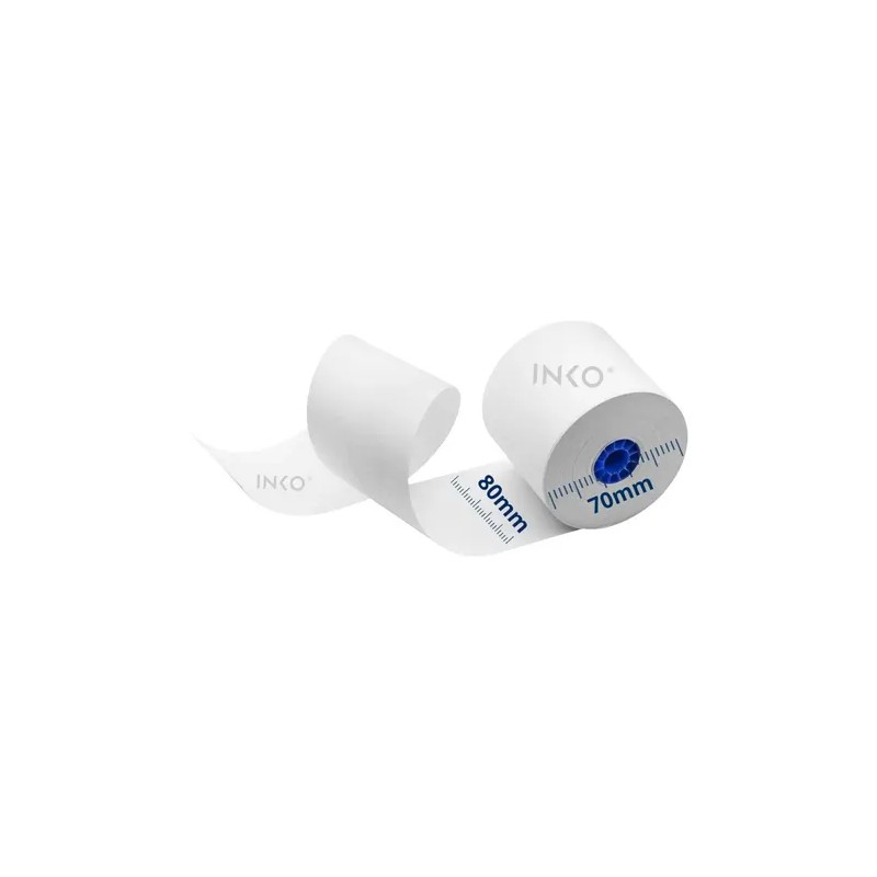 INKO 100 Rollos Papel Térmico 80x70 Impresora 80mm Negro Con