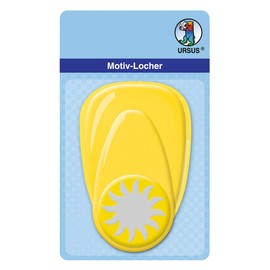 Ursus 19490005 Motif Hole Punch with Lever Large Sun Approx. 38.1 mm Yellow