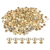 sourcing map 80 Pcs White Rhinestone Rivets, 10mm/0.39" Leathercraft Rivets