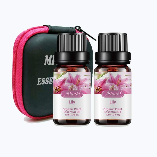 Lily Essential Oil for Kids Women Sleep Hair Face Skin Care Massage Candle Soap Making DIY -2 Pack x10ml