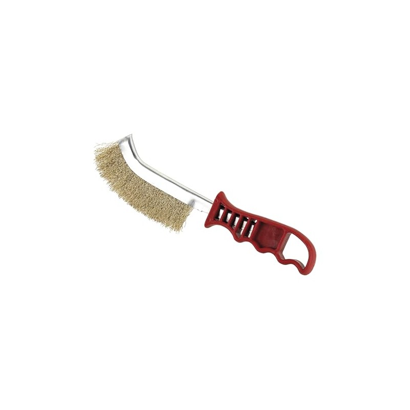 Brass Steel Brush with Plastic Handle, Ideal for Cleaning and