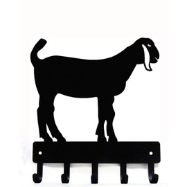 The Metal Peddler Nubian Goat #2 Key Rack - Small 6 inch Wide | Made in USA
