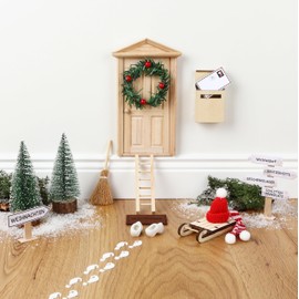 Nordstern Elf Door Set – Complete set including Baking Set, Elf Letters, Construction Site, Advent Calendar, Magic Door, Signs and More Accessories for the Advent Season, DIY Decorations for Christmas