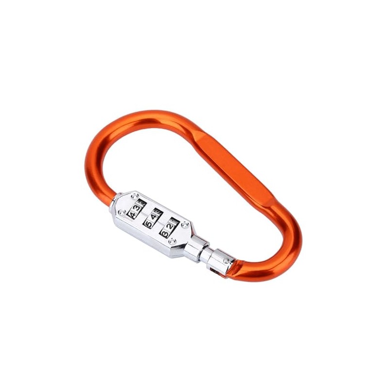 Carabiner Lock, Travel Bag Luggage Security Combination Locking Carabiner Padlock