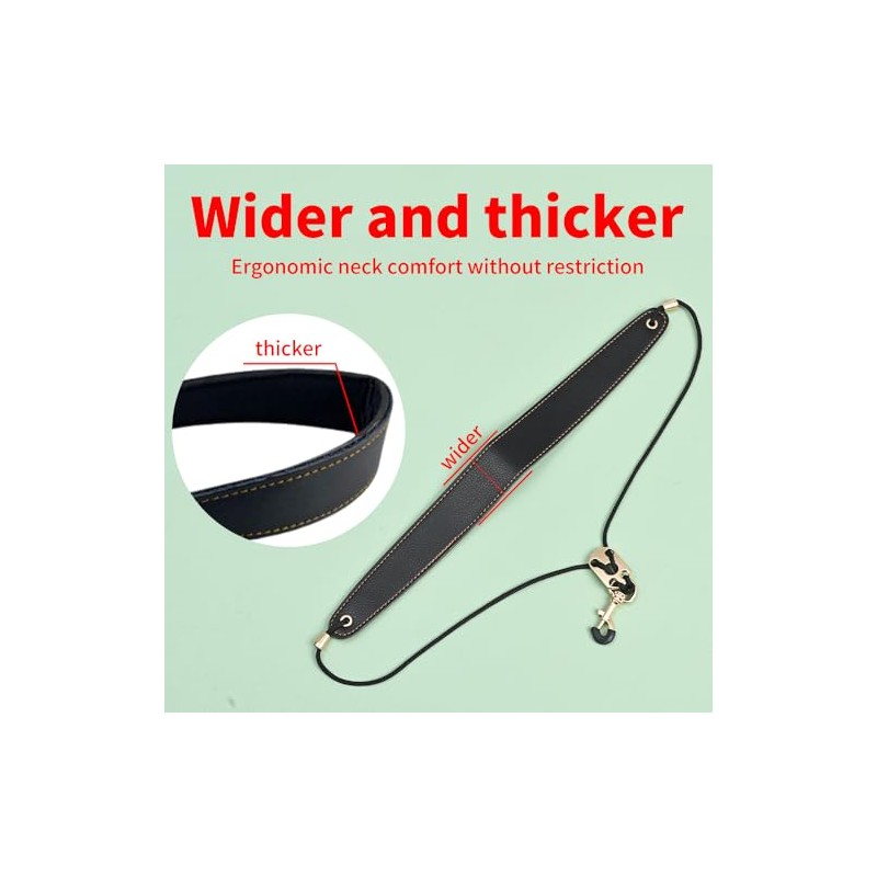 Correa ajustable para el cuello de saxofón – piel premium