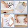 Zonon 9 Pieces Flower Line Quilting Stencil Kit Sewing Flower