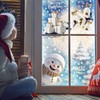 DERAYEE Christmas Window Decoration, Large Window Decoration, Snowflakes Window Decoration,