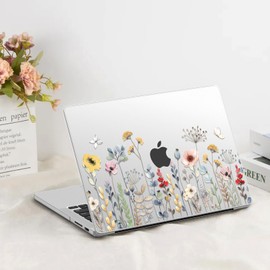 G JGOO Compatible with MacBook Pro 14 inch Case 2025 2024-2021 M4 M3 M2 M1 Pro/Max A3112 A3185 A3401 A2918 A2992 A2779 A2442, Plastic Hard Shell Case +Keyboard Cover +Screen Protector, Garden Flower