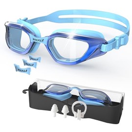 Whale Swim Goggles S1 Nano-coated long-lasting anti-fog HD swimming goggles for men and women (azure)