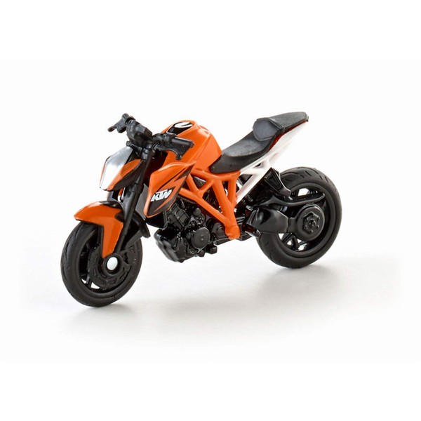 SIKU 1384, KTM 1290 Super Duke R Motorcycle, Metal/Plastic, Orange, Rubber Tyres, Orange