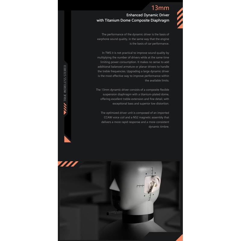 Moondrop Space Travel TWS Earphone Bluetooth 5.3 Noise Canceling True