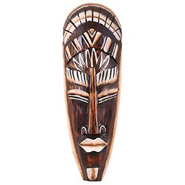 Kunsthandwerk Asien Painted Mask 30 cm Wooden Mask from Bali Wall Mask