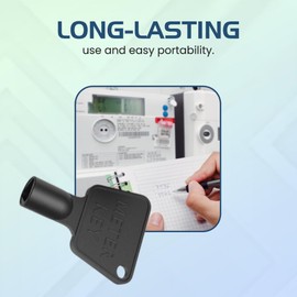 1ABOVE 2 pack Gas Meter Box Key, Triangular Key, Black Plastic meter key, Electric Box Key, Utility Box Key