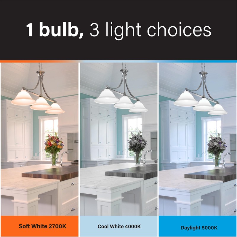 Feit Electric LED Three-Color Selectable Intellibulb - A23 with an
