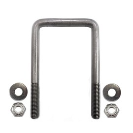EZ Loader 1/2""-13 x 3-1/8"" x 4-3/8"" 304 Stainless Steel Square U-Bolt w/Washers and Nuts
