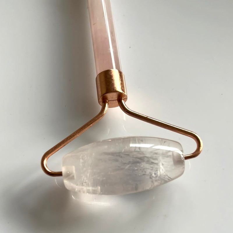 VIE Crystal Face Roller, Rose Quartz