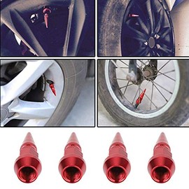 Aramox - Vástago de válvula de neumático, 4 piezas de aleación de aluminio para válvula de neumático, vástago de válvula de neumático para coche, cami