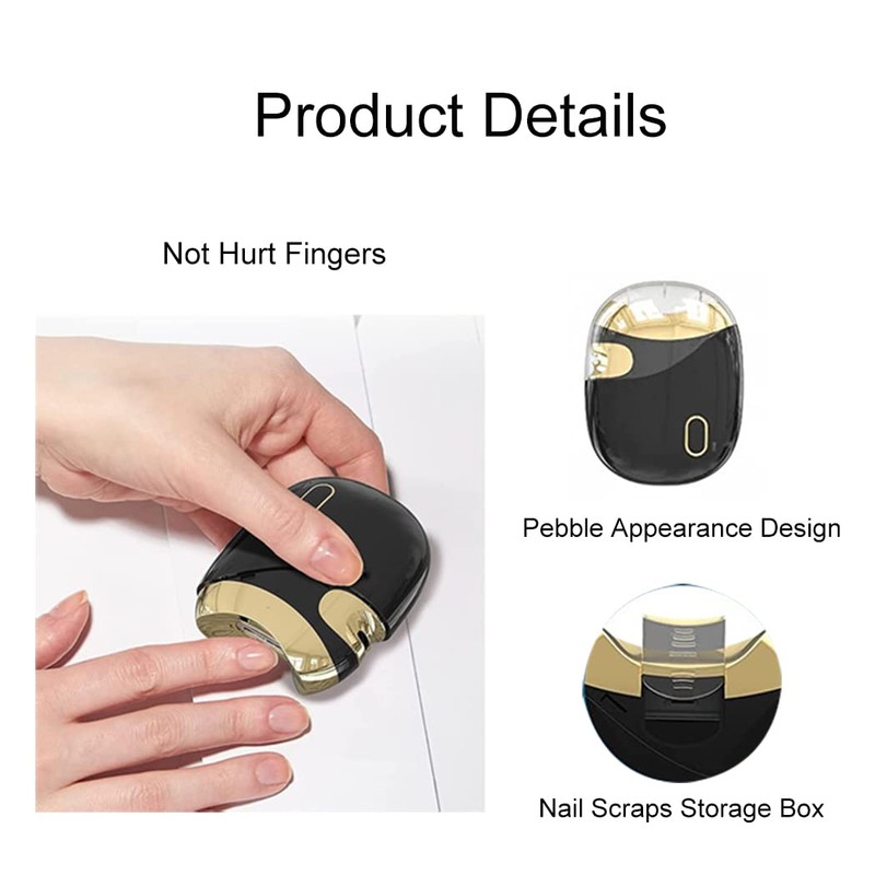 Lancoon Electric Nail File, Nail Clippers with Charging Port, Safe