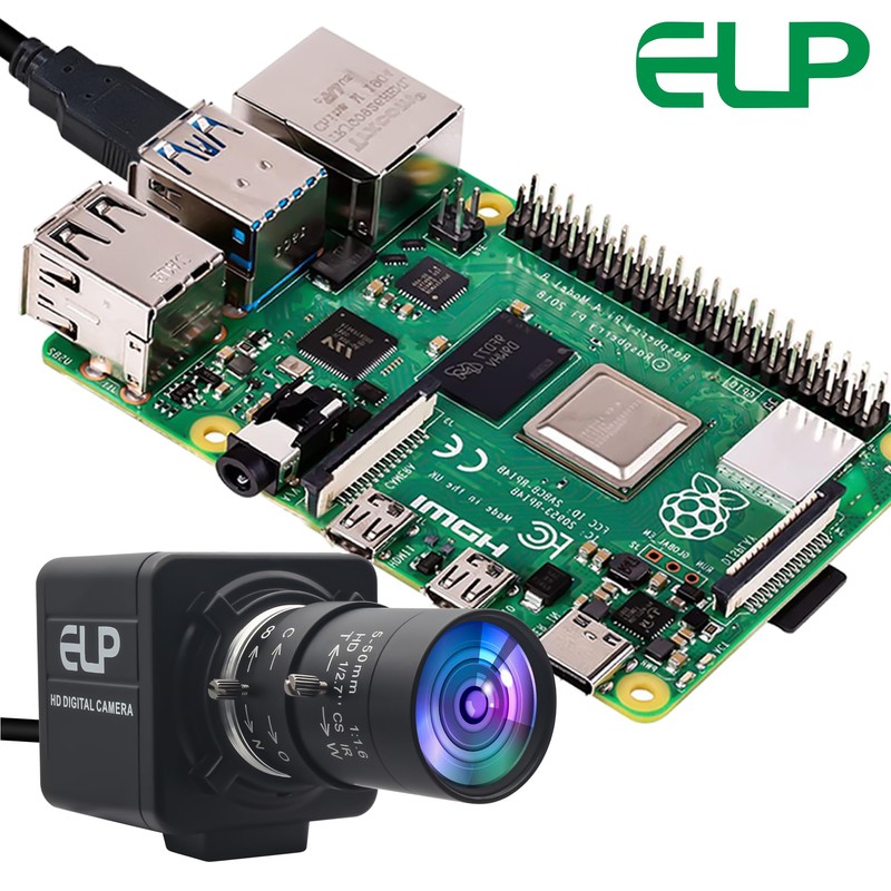 ELP Global Shutter USB Webcam - 1080P 90fps, Manual Zoom,