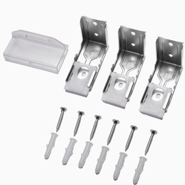 SUNOFF Free-Stop Roller Window Shades Hardware - Replacement Accessories Kit Roller Blinds(3 Brackets, Handle, Screws) - Easy to Install