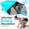 OKTAPE Knee Kinesio Taping, Taping, 10 Sheets, Stretchable, Taping, Waterproof,