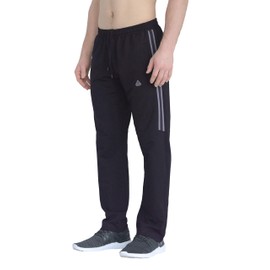 SCR SPORTSWEAR All-Day Comfort Ultimate Flex Men's Sweatpants - Mens Training Pants with Zipper Pockets - Mens Casual Athletic Yoga Sweat Pants for Men - Large Tall 38" Extra Long Inseam Black K916NZ