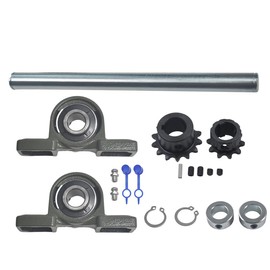 Silver Galvanized Jackshaft Go Kart Minibike Complete Jackshaft Kit 3/4" X 10" #35 Chain