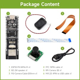 Waveshare ESP32-P4-WIFI6-KIT-A(with RPi Camera, Without 10.1-DSI-Touch-A), High-Performance Development Board, Based On ESP32-P4 and ESP32-C6, Supports Wi-Fi 6 and BT 5 / BLE