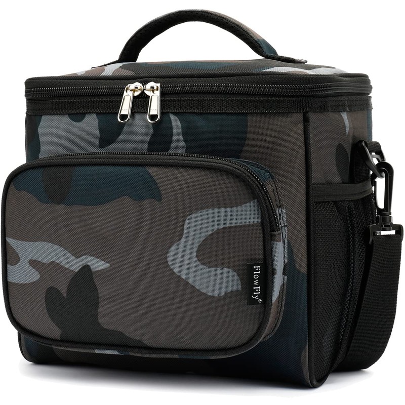 FlowFly Insulated Reusable Lunch Bag Adult Large Lunch Box for