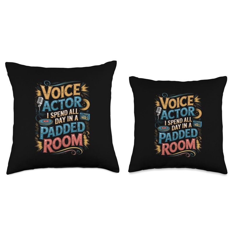 Voice Actor Talking to Myself Design Throw Pillow