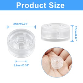 Piutouyar Transparent Guitar Effects Pedal Footswitch Toppers, 20 Pcs Pedal Nail Caps Protection Cap Plastic Guitar Pedal Footswitch Topper Cover Guitar Pedal Button Caps