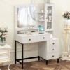 Yamissi Vanity Makeup Table Set Dressing Desk With 11 LED