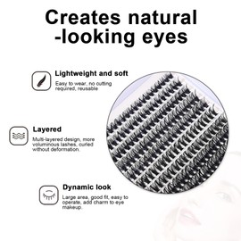 40D False Eyelash DIY Segmented Eyelash Set Volume False Eyelashes