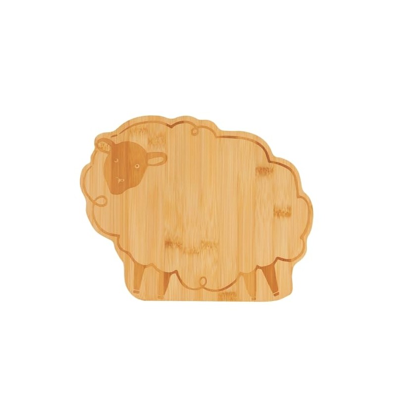 Bamboo Sheep Shaped Chopping Board – Rustic Animal Kitchen Decor