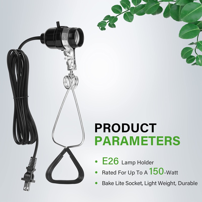 Simple Deluxe E26 Clamp Light Socket, Suit for Max 150