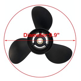 Boat Propeller 9.9x13 P for Mercury Outboard 25-30HP 10 Tooth 48-896900A40 / Outboard Propeller for Tohatsu Engine 3R0B645270 9 7/8x13