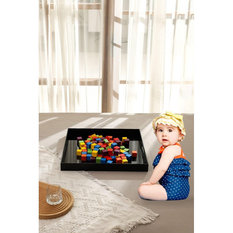 KEVJES King Size Acrylic Tray with Embedded Handle,No Need to