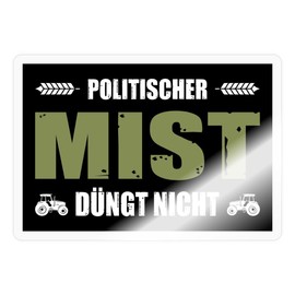 Spreadshirt Peasant Strike Political Manure Fertilises Not Sticker, 10 x 10 cm, Transparent Glossy