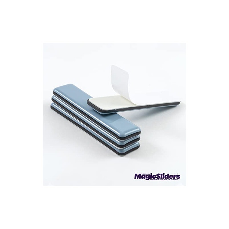 Magic Slider Rectangular Self-Stick Furniture Sliders 15/16" x 4", Heavy